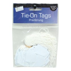 Pre Strung Tags 25 x 39mm 100 Pack